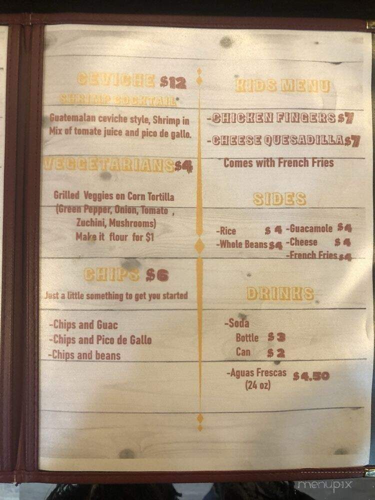 Tacoland - Carmel, NY menu_pic