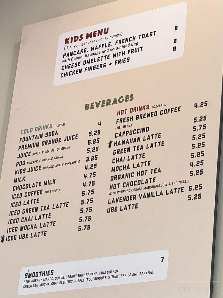 Aloha Stacks - Rancho Santa Margarita, CA menu_pic