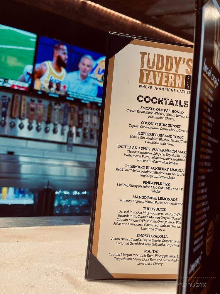 Tuddy's Tavern - West Des Moines, IA menu_pic