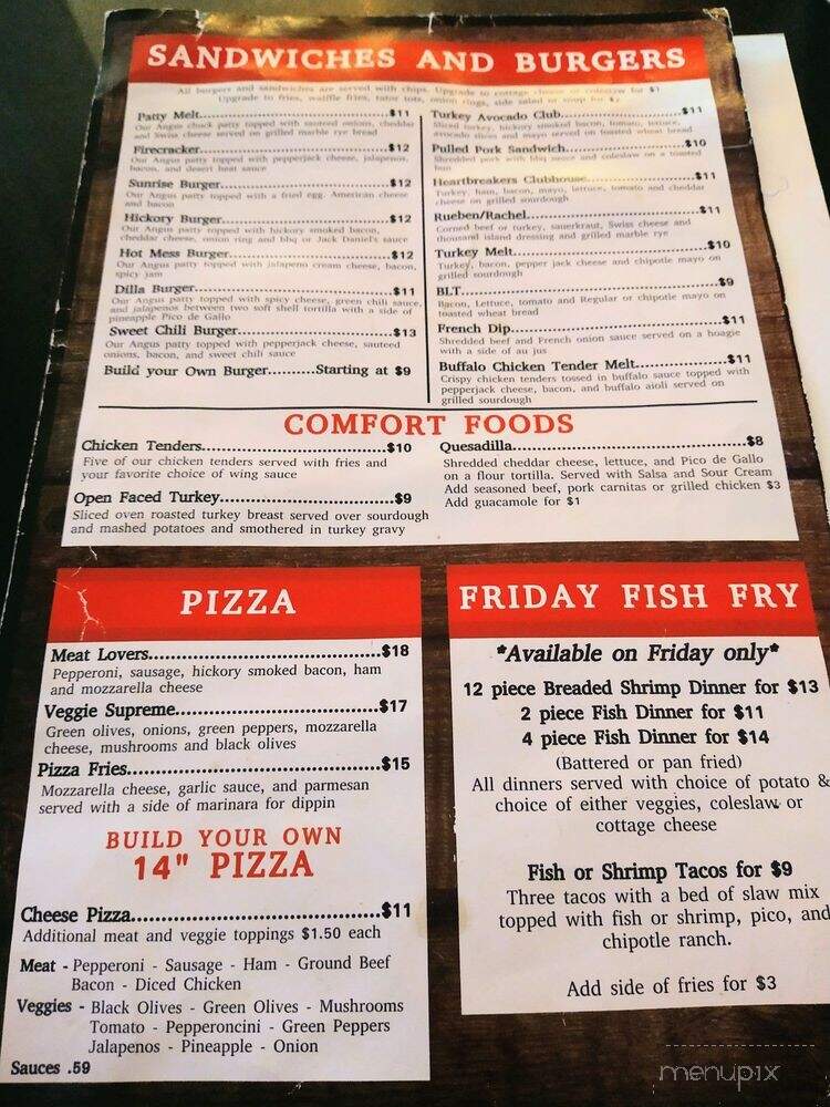 Heart Breakers - Chippewa Falls, WI menu_pic
