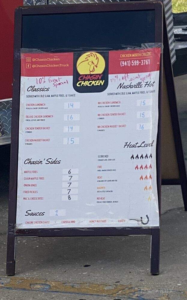 Chasin Chicken - South Venice, FL menu_pic
