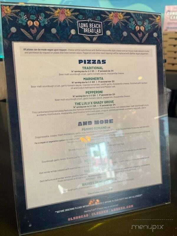 Long Beach Beer Lab - Long Beach, CA menu_pic