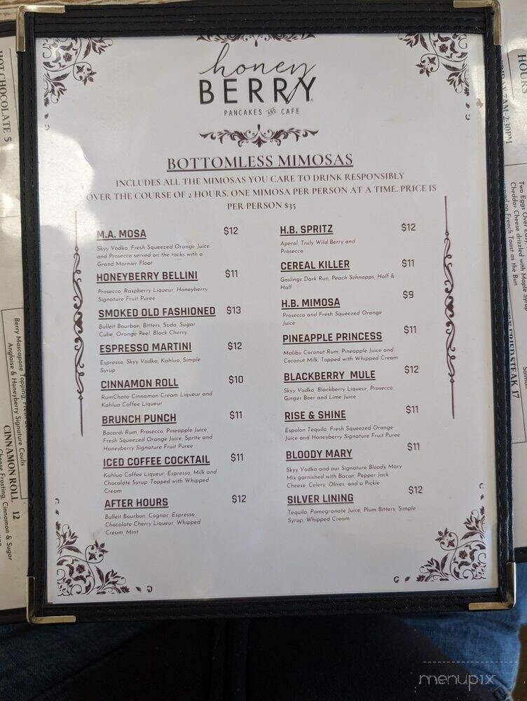 Honey Berry Pancakes and Cafe - Aurora, IL menu_pic