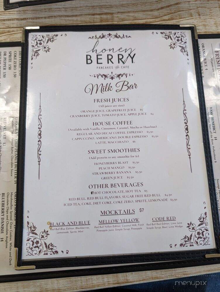 Honey Berry Pancakes and Cafe - Aurora, IL menu_pic