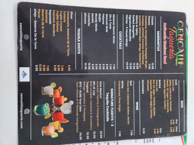 Cencalli Taqueria - Littleton, CO menu_pic