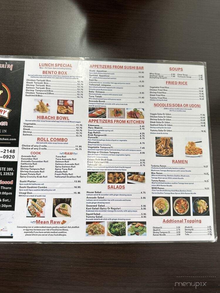 Yummy Yummy Asian Kitchen - Estero, FL menu_pic