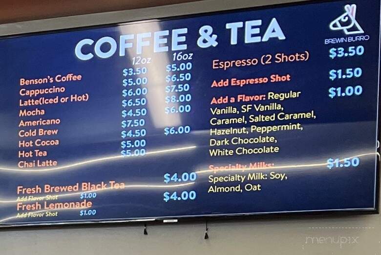 Brewin Burro - Las Vegas, NV menu_pic