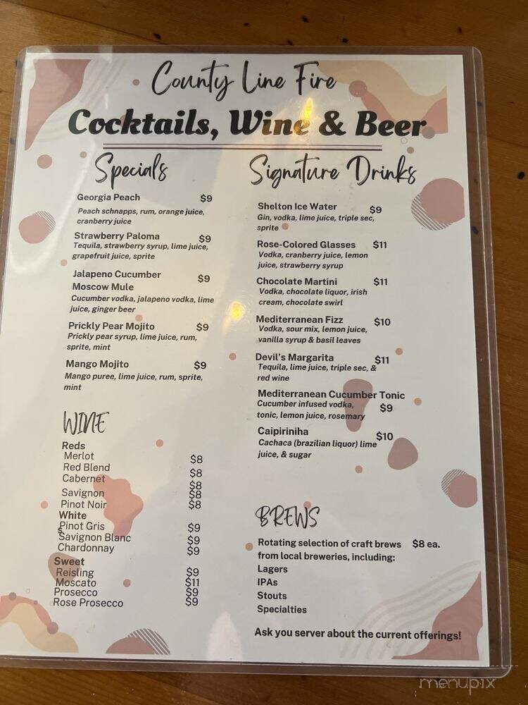 County Line Fire Pizza - Shelton, WA menu_pic