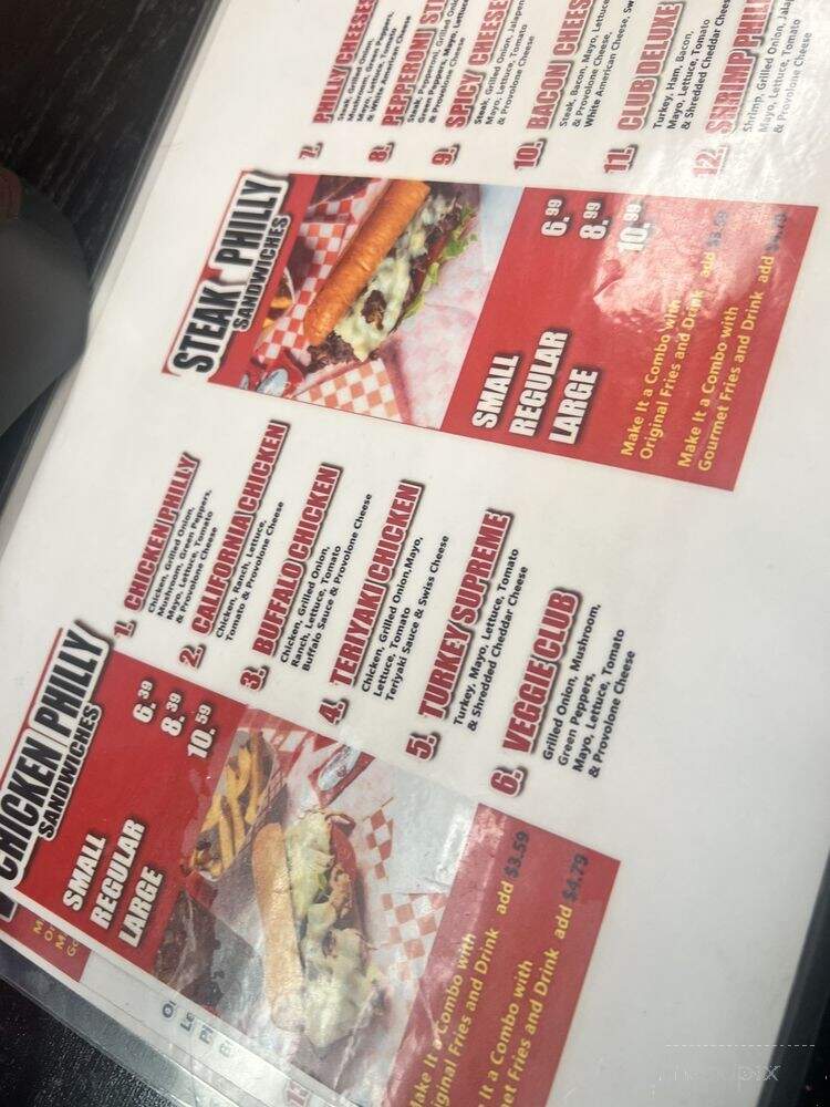 B&W Philly Steaks and Seafood and Hibachi - Birmingham, AL menu_pic