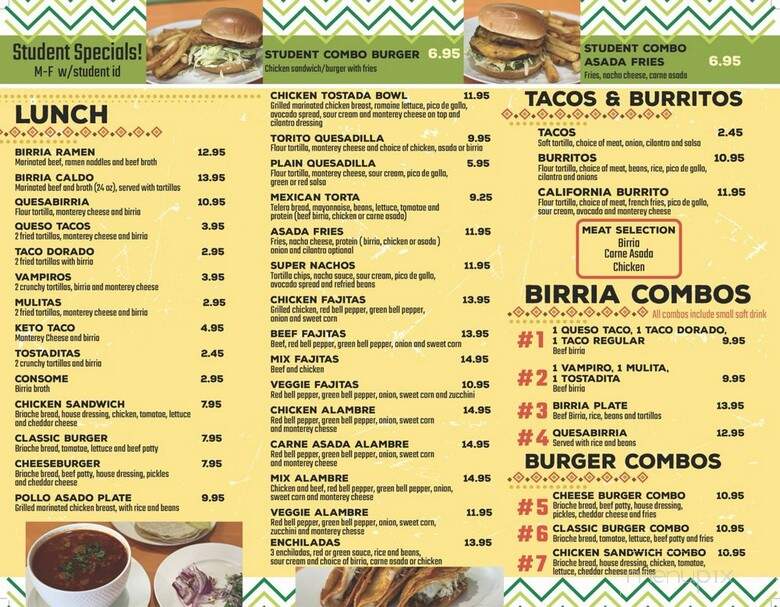 El Torito Serrano Cafe - Los Angeles, CA menu_pic