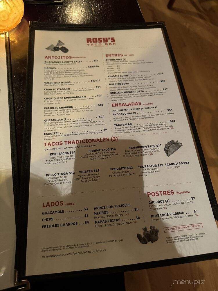 Rosy's Taco Bar East - Philadelphia, PA menu_pic