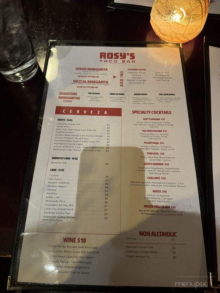 Rosy's Taco Bar East - Philadelphia, PA menu_pic