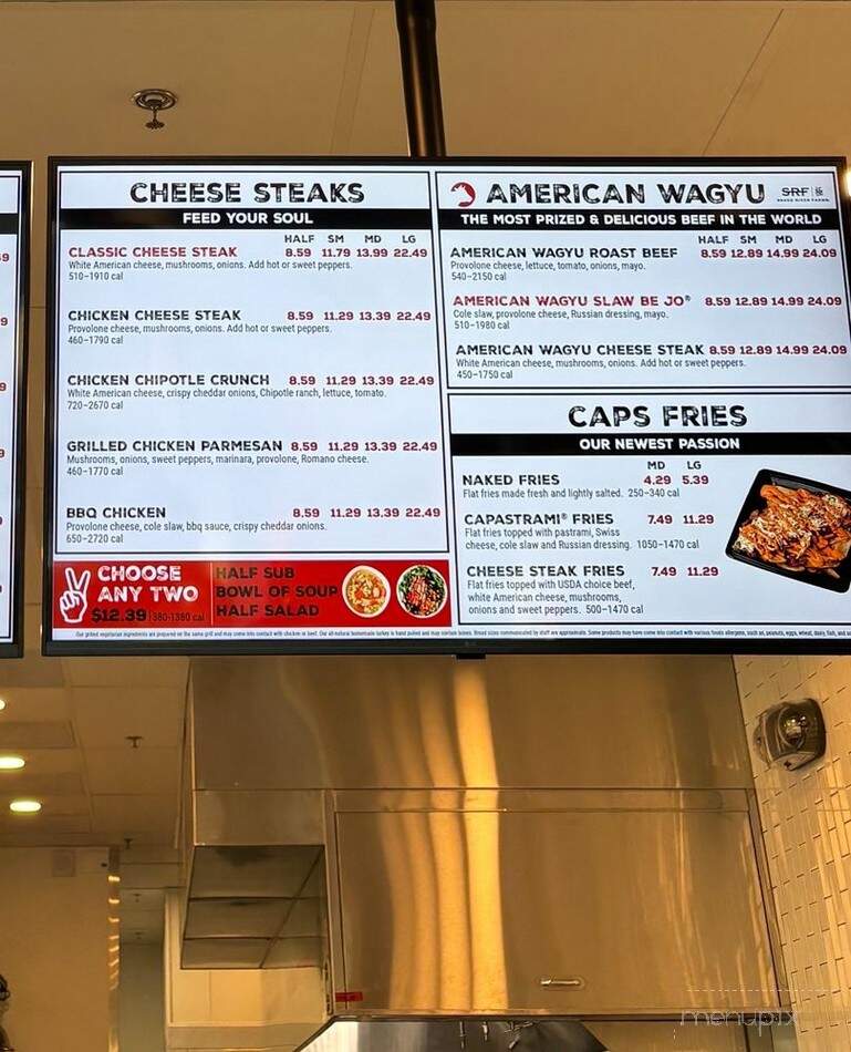 Capriotti's Sandwich Shop - Folsom, CA menu_pic