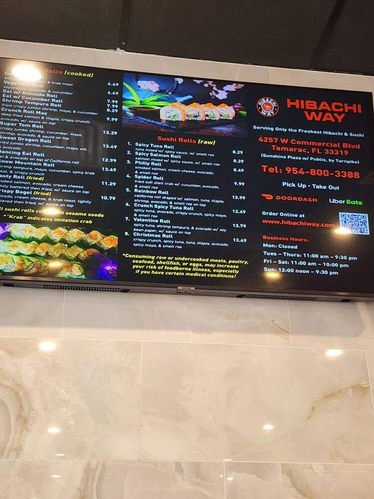 Hibachi Way - Tamarac, FL menu_pic