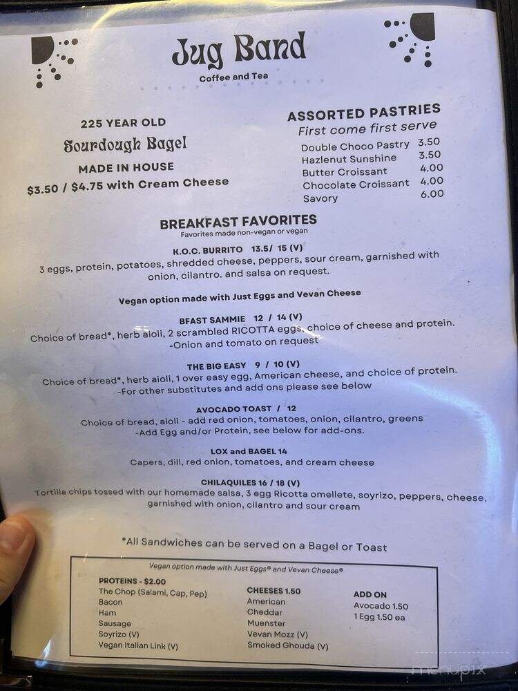 Jug Band Coffee and Tea - Long Beach, CA menu_pic