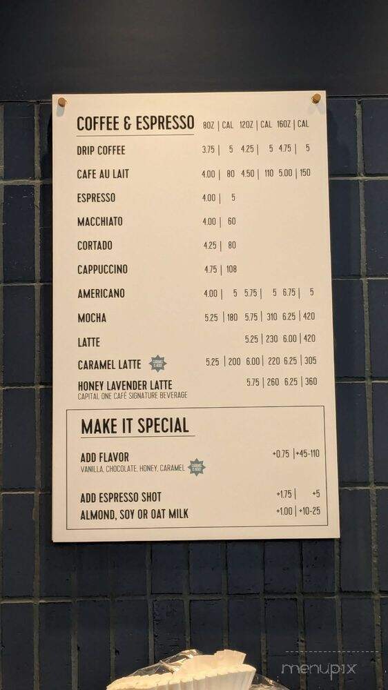Capital One Cafe - New York, NY menu_pic