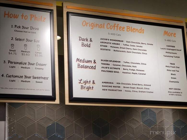 Philz Coffee - Emeryville, CA menu_pic