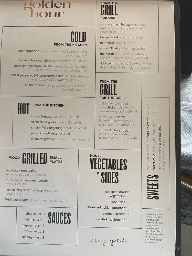 Golden Hour - Asheville, NC menu_pic