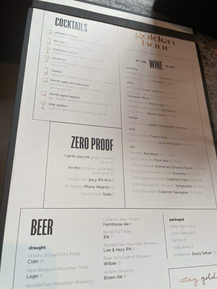 Golden Hour - Asheville, NC menu_pic