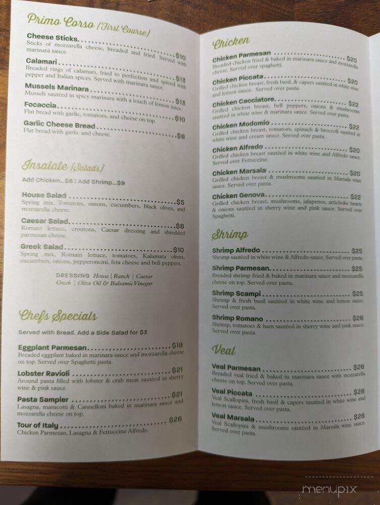 Gianni's Italian Restaurant - Kansas City, MO menu_pic