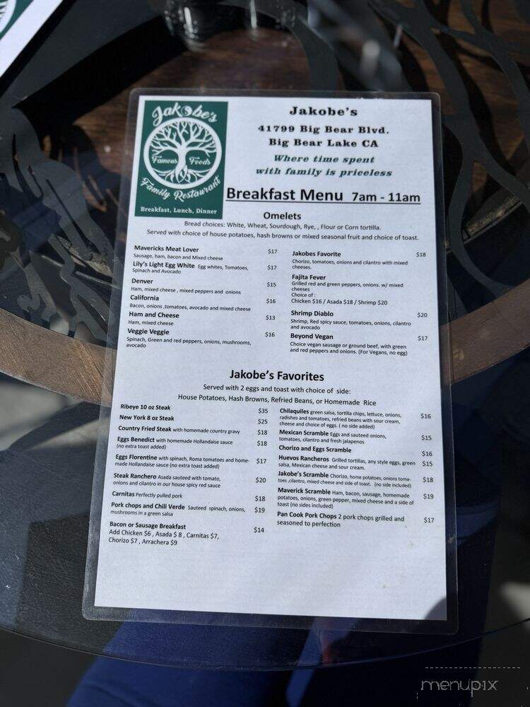 Jakobes Famous Foods - Big Bear Lake, CA menu_pic