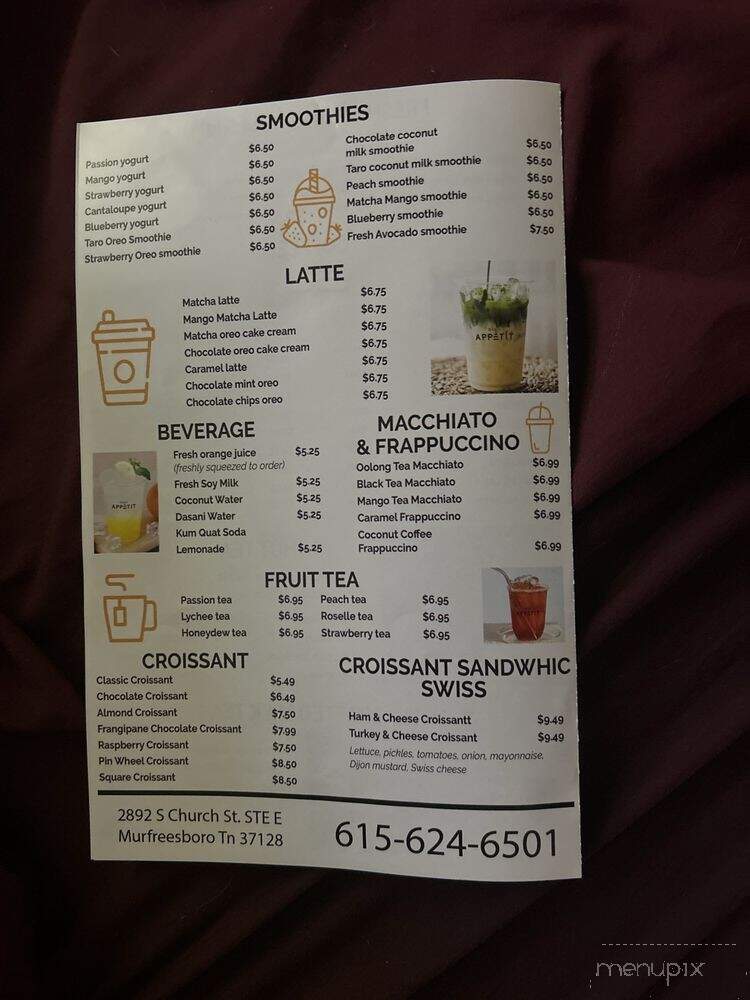 Banh Appetit - Murfreesboro, TN menu_pic