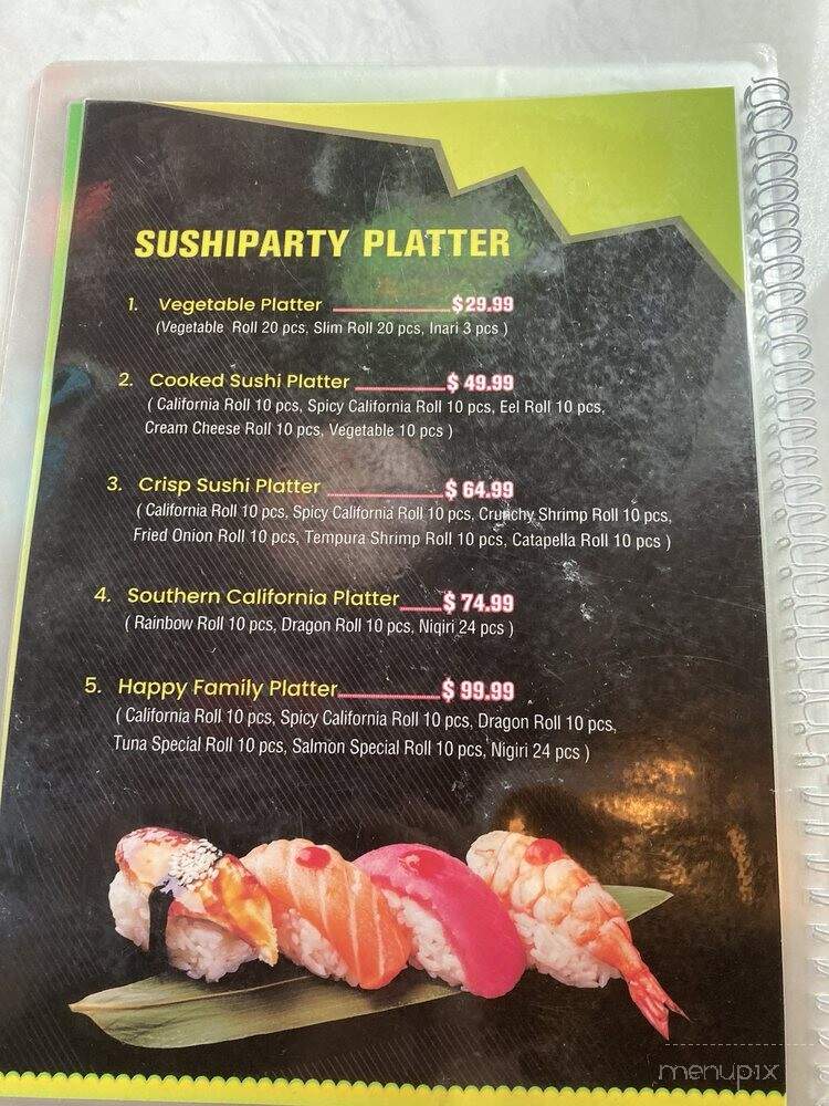 Z Sushi and Asian Food - Redlands, CA menu_pic