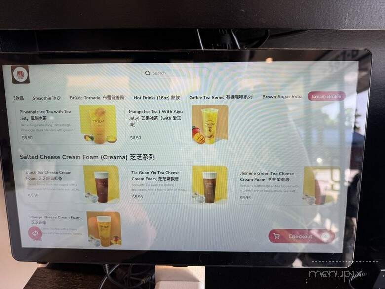 TP Tea - Sunnyvale, CA menu_pic