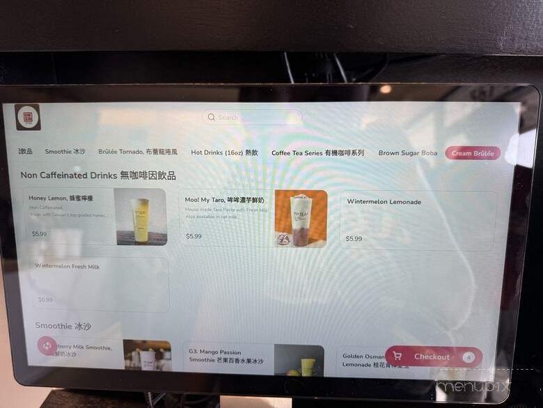 TP Tea - Sunnyvale, CA menu_pic
