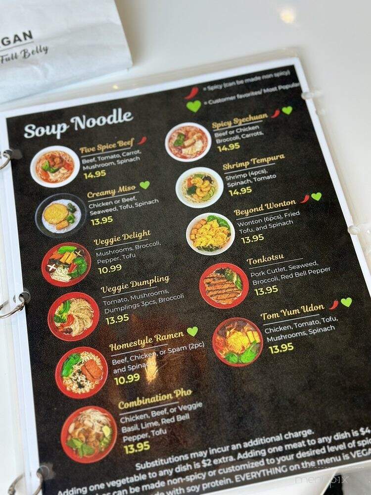 VeGreen Noodle - Buford, GA menu_pic