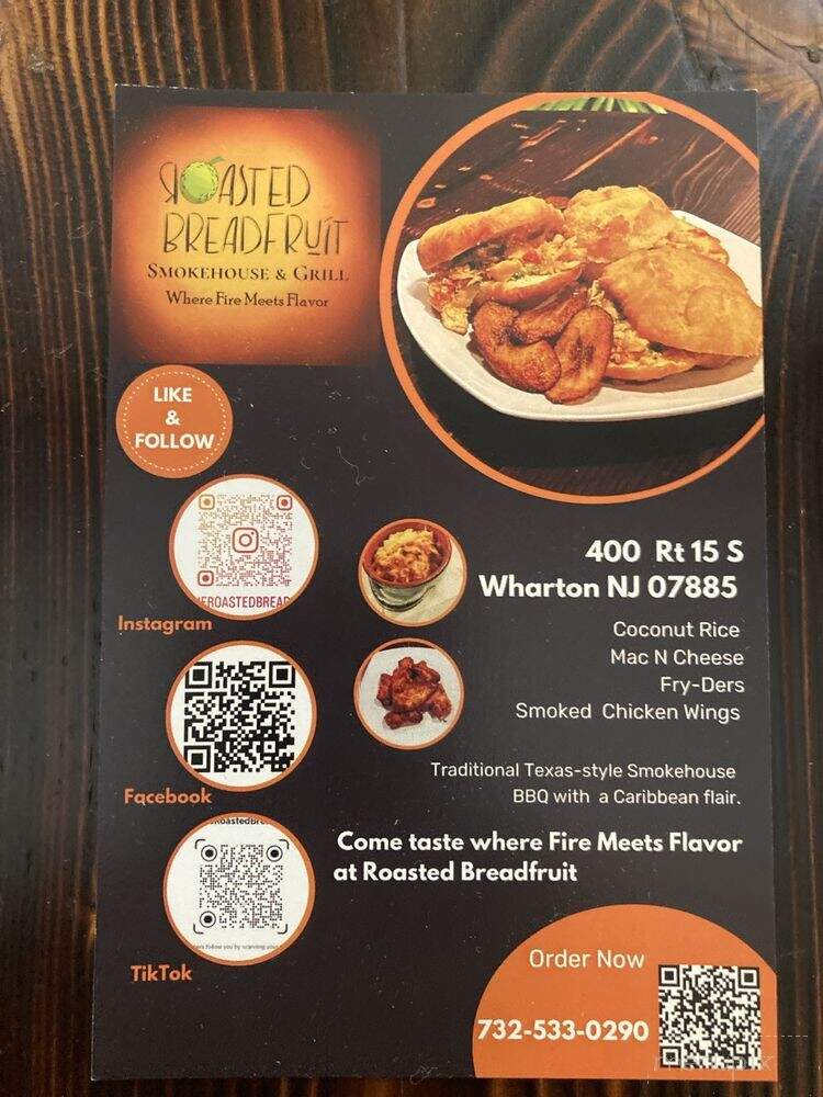 The Roasted Breadfruit Smoke & Grill - Wharton, NJ menu_pic
