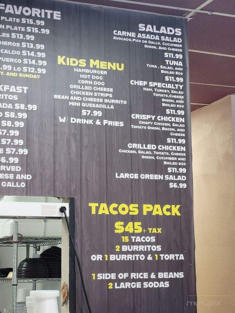 El Chulo Burgers - Rosamond, CA menu_pic