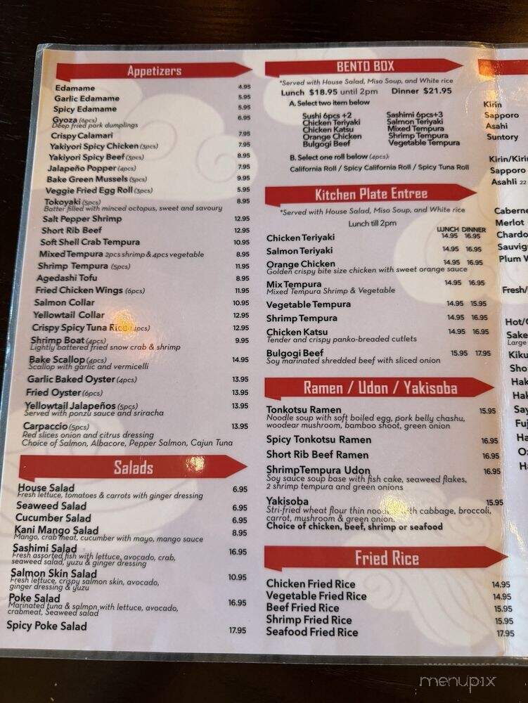 Niku Sushi - Anaheim, CA menu_pic