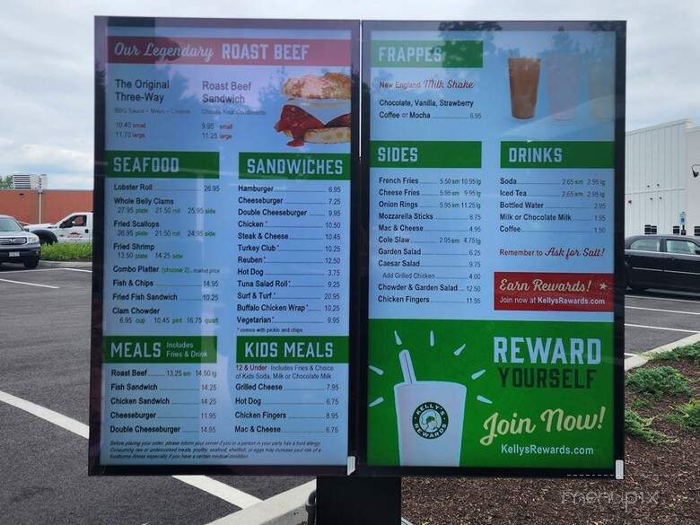 Kelly's Roast Beef - Dedham, MA menu_pic