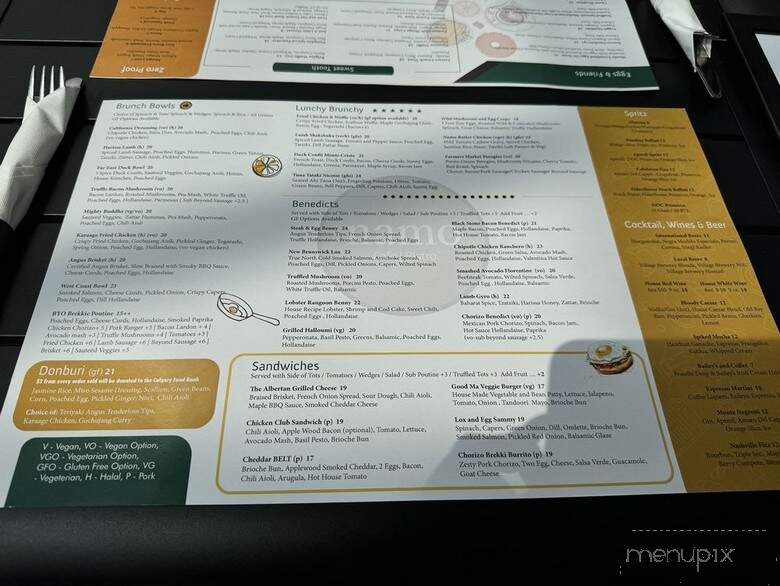 Namo Cafe Bistro - Calgary, AB menu_pic