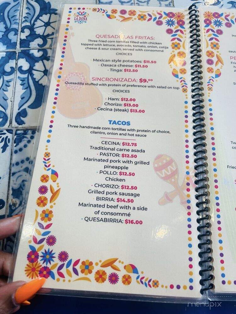 La Dona Cocina Mexicana - Richmond, VA menu_pic