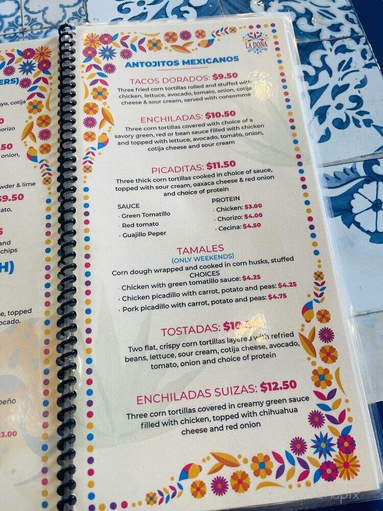 La Dona Cocina Mexicana - Richmond, VA menu_pic