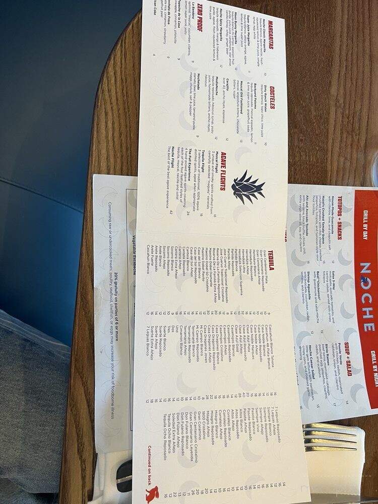 Noche Woodfired Grill & Agave Bar - Tulsa, OK menu_pic