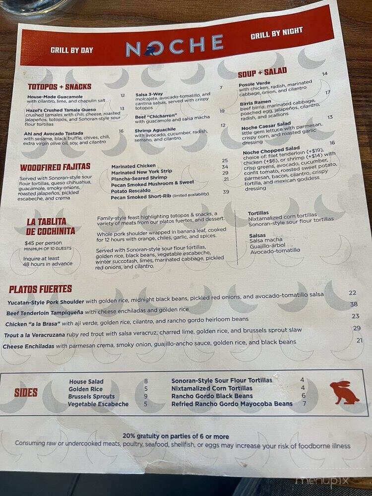 Noche Woodfired Grill & Agave Bar - Tulsa, OK menu_pic