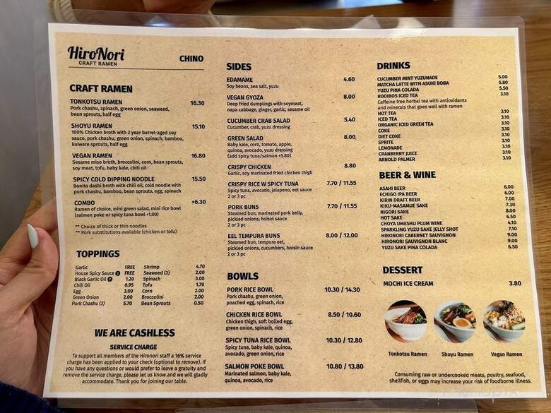 HiroNori Craft Ramen - Chino, CA menu_pic