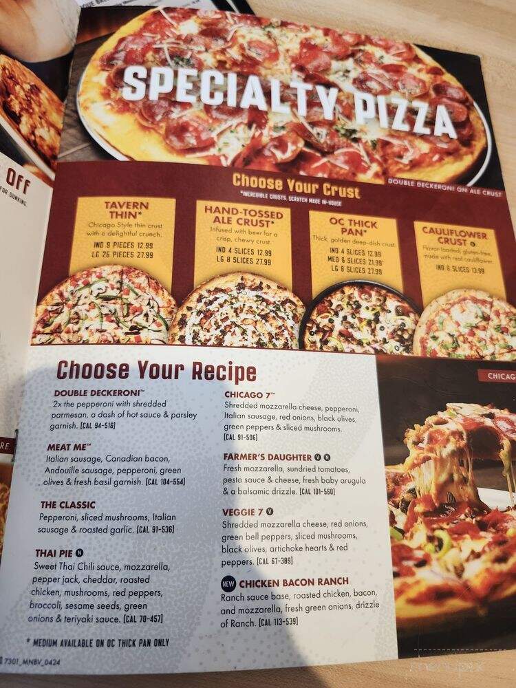 Old Chicago Pizza + Taproom - Sharpsburg, GA menu_pic