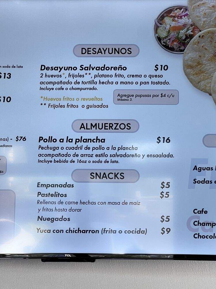 Pupusas De La Reina - West Covina, CA menu_pic