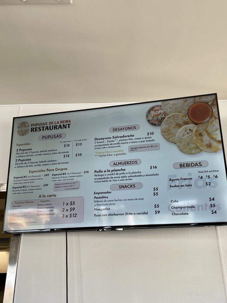 Pupusas De La Reina - West Covina, CA menu_pic