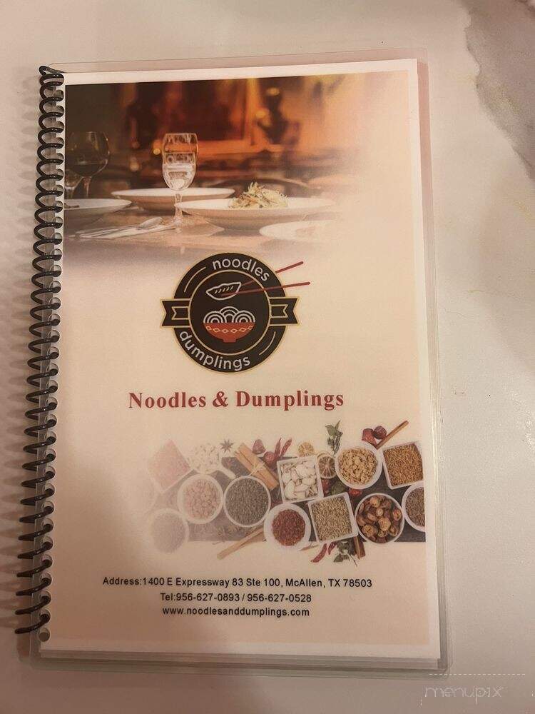 Noodles and Dumplings - McAllen, TX menu_pic
