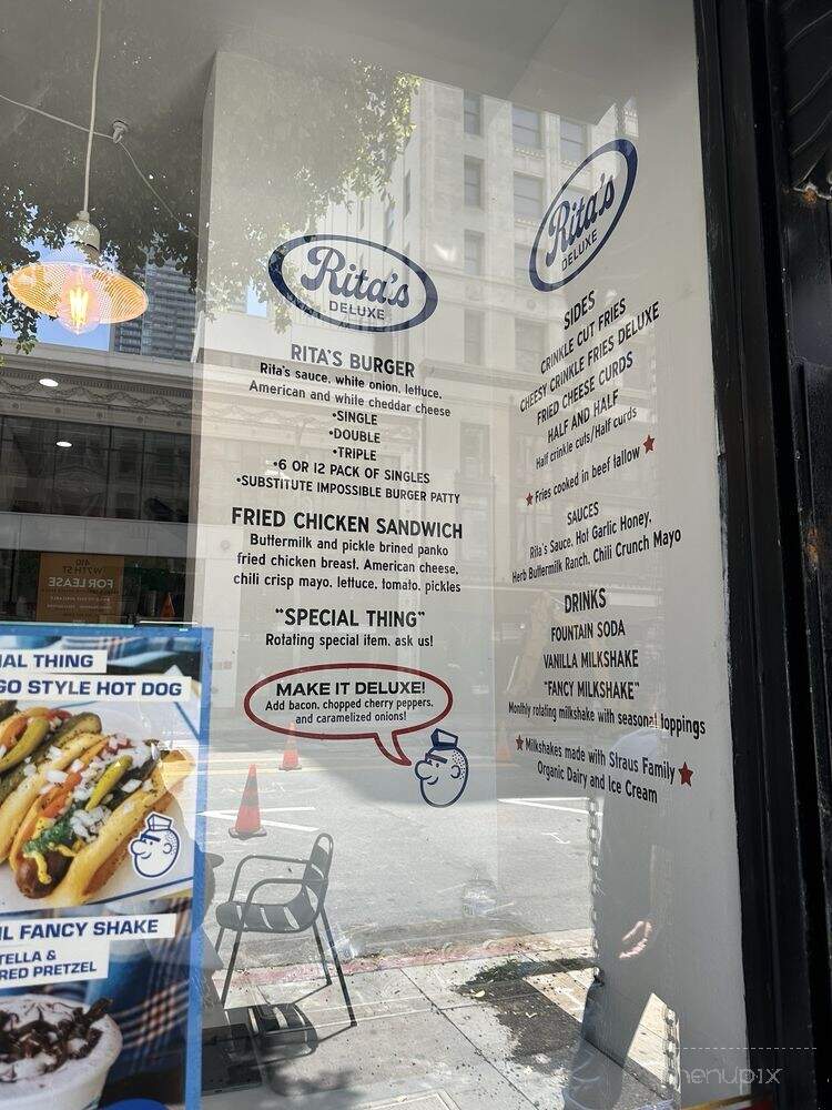 Rita's Deluxe - Los Angeles, CA menu_pic