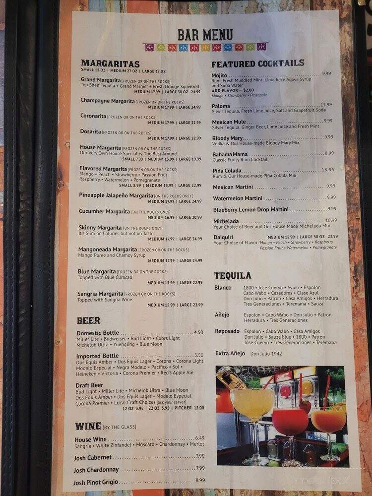 Pedro's Taco & Tequila Bar - Lake Charles, LA menu_pic