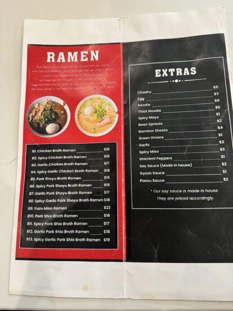 Ramen Akira - Flower Mound, TX menu_pic