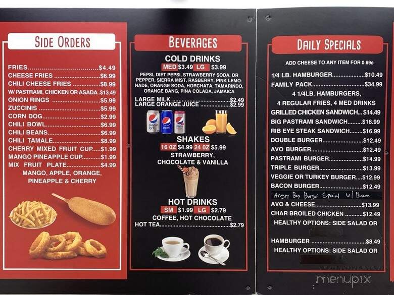 Angry Boy Burger - Los Angeles, CA menu_pic