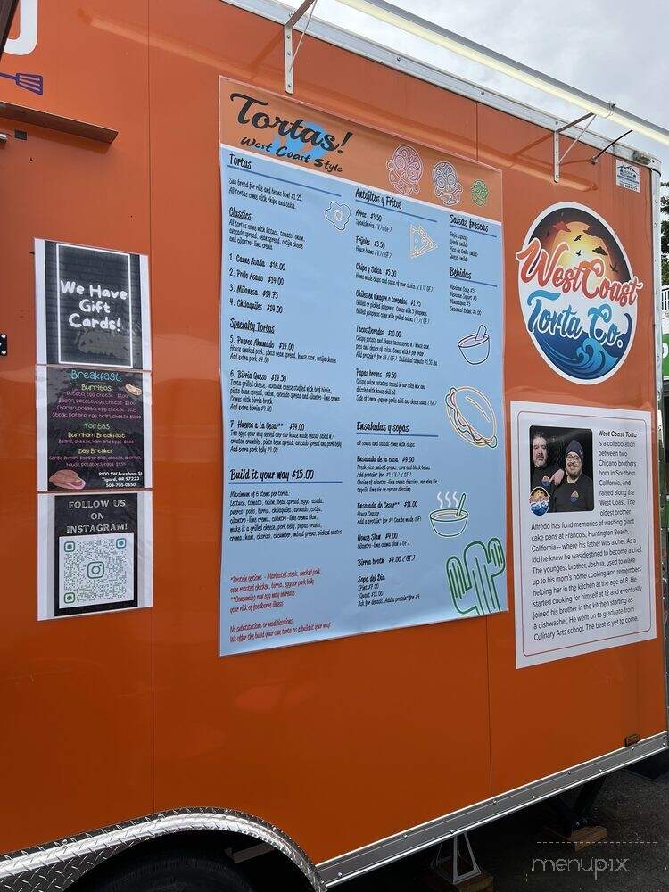 West Coast Torta - Portland, OR menu_pic