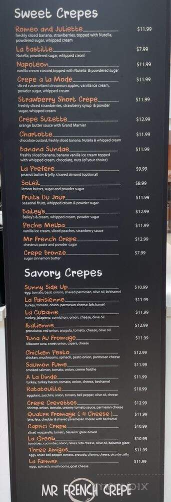 Mr French Crepe - Brea, CA menu_pic